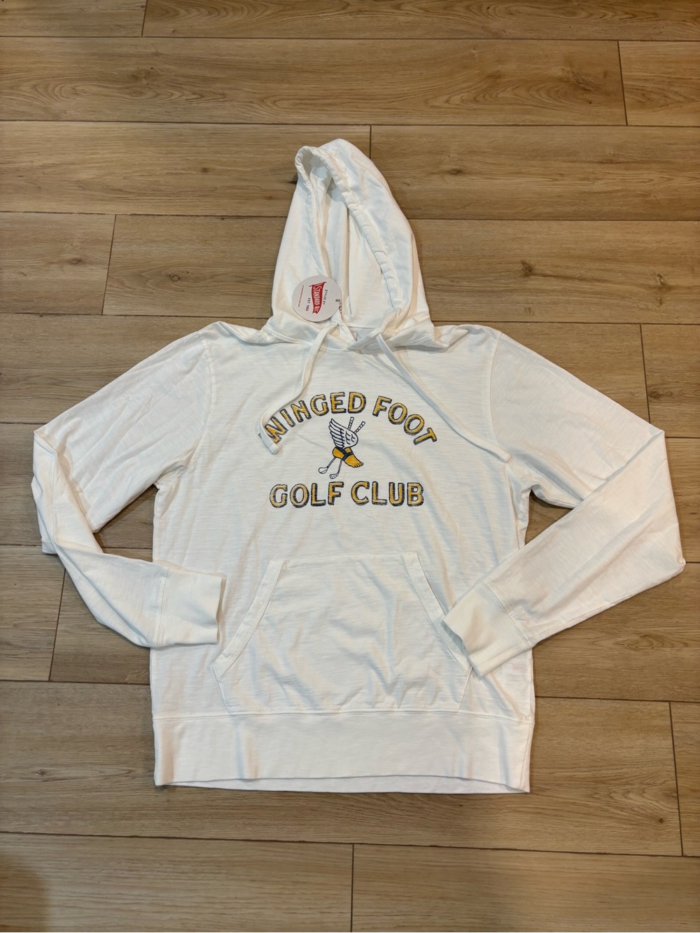 Winged Foot Golf Course NY Hoodie Medium M Standard Rec Slub NWT White Top 100